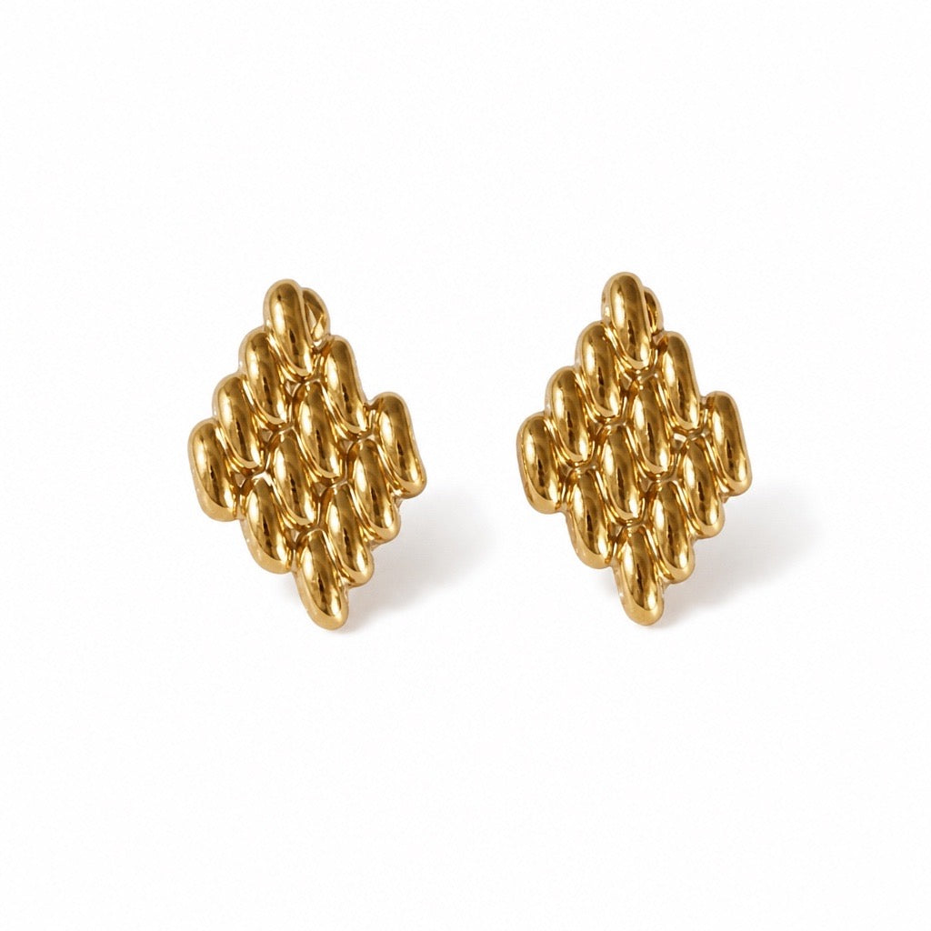 Woven Triangle Earrings